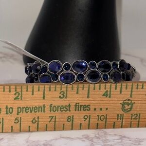 CP Magnetic Closure Blue Rhinestone w/ Silver  Accents NWT